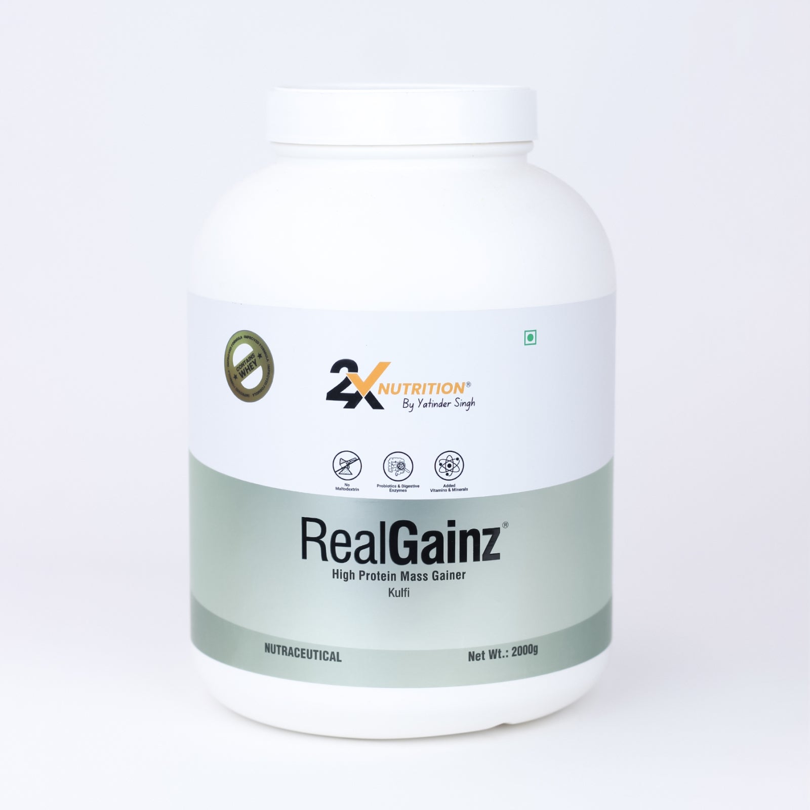 RealGainz (Kulfi- 2kg) - 2X Nutrition