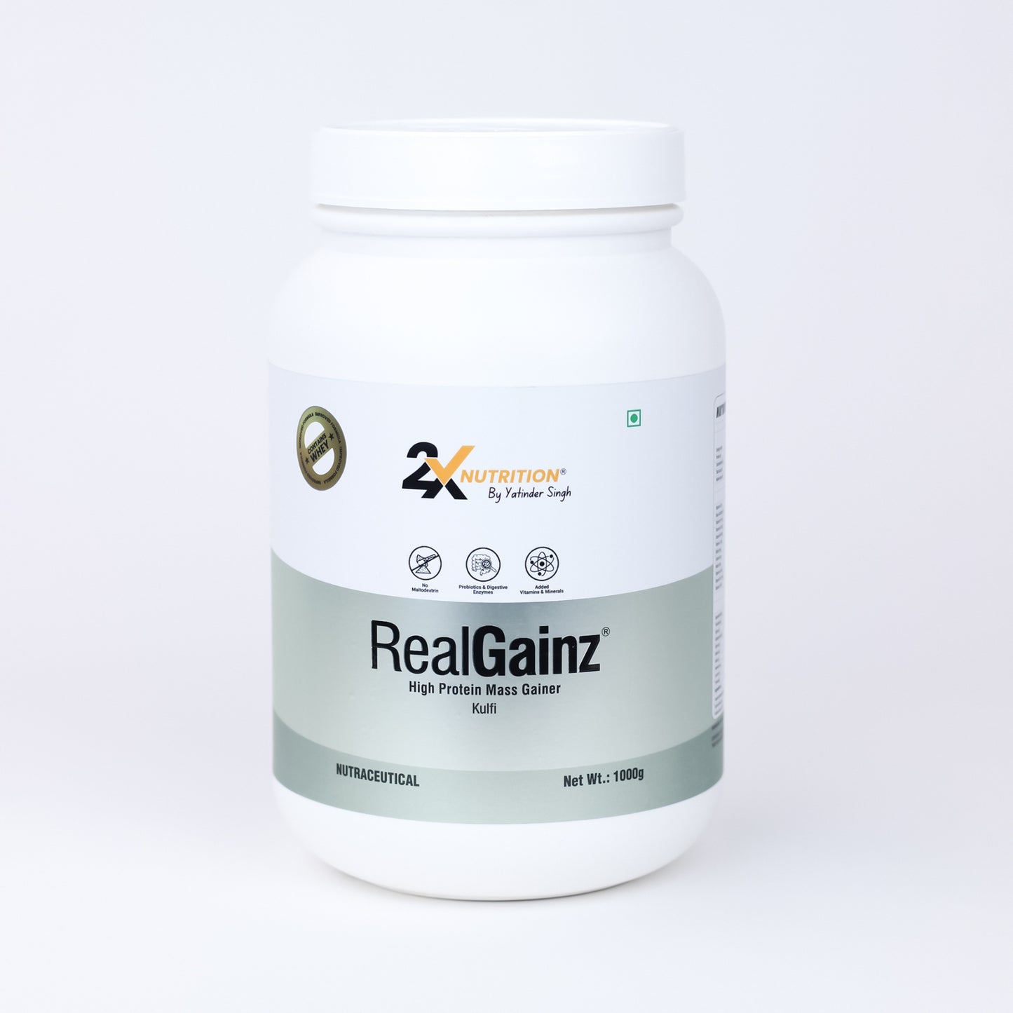 RealGainz, No Maltodextrin Mass Gainer (Kulfi- 1kg)