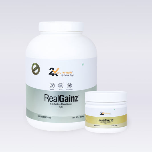 Gain & Sustain Combo - RealGainz(Kulfi 2kg) + PowerHouse - 2X Nutrition