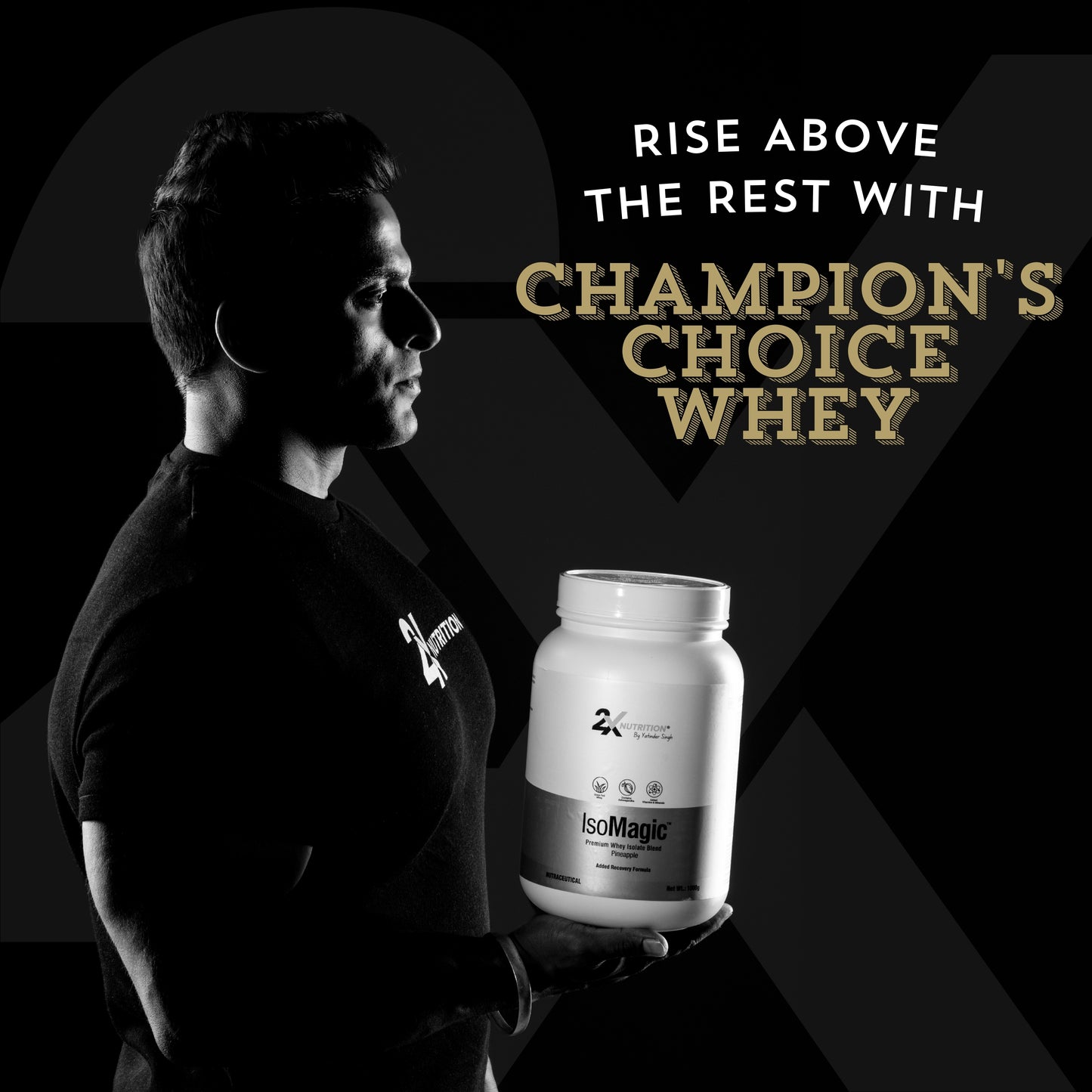 Muscle Max Combo - IsoMagic(Pineapple 1 Kg) + Creatine Monohydrate - 2X Nutrition