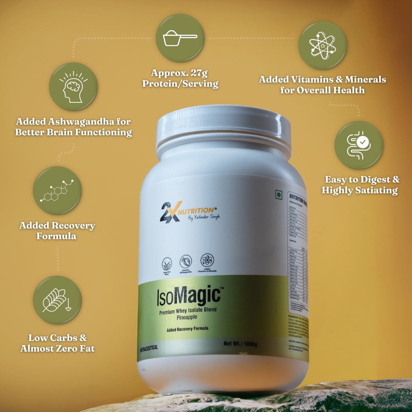 IsoMagic (Pineapple-1kg) - 2X Nutrition