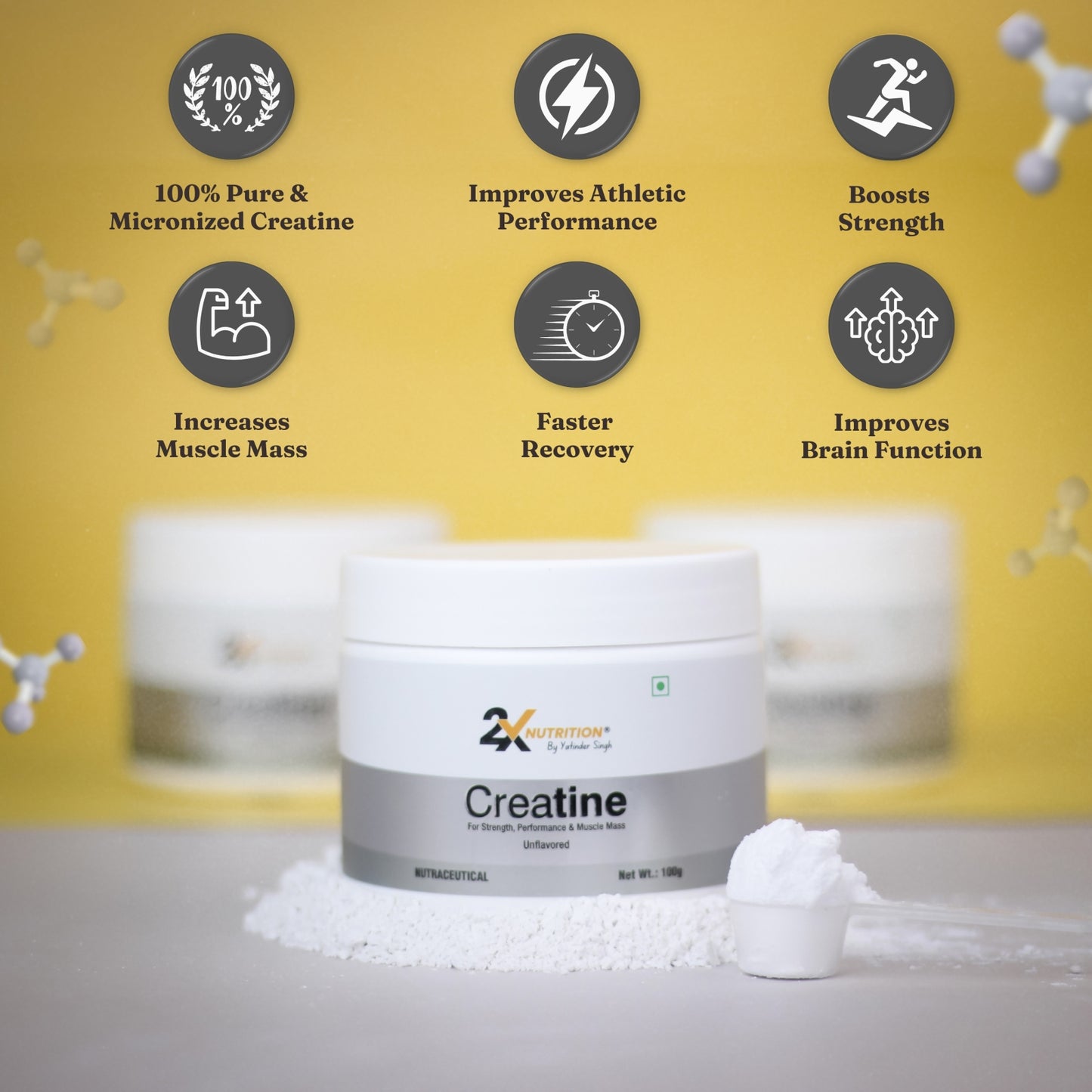 Creatine, 100% Pure & Micronized - 2X Nutrition