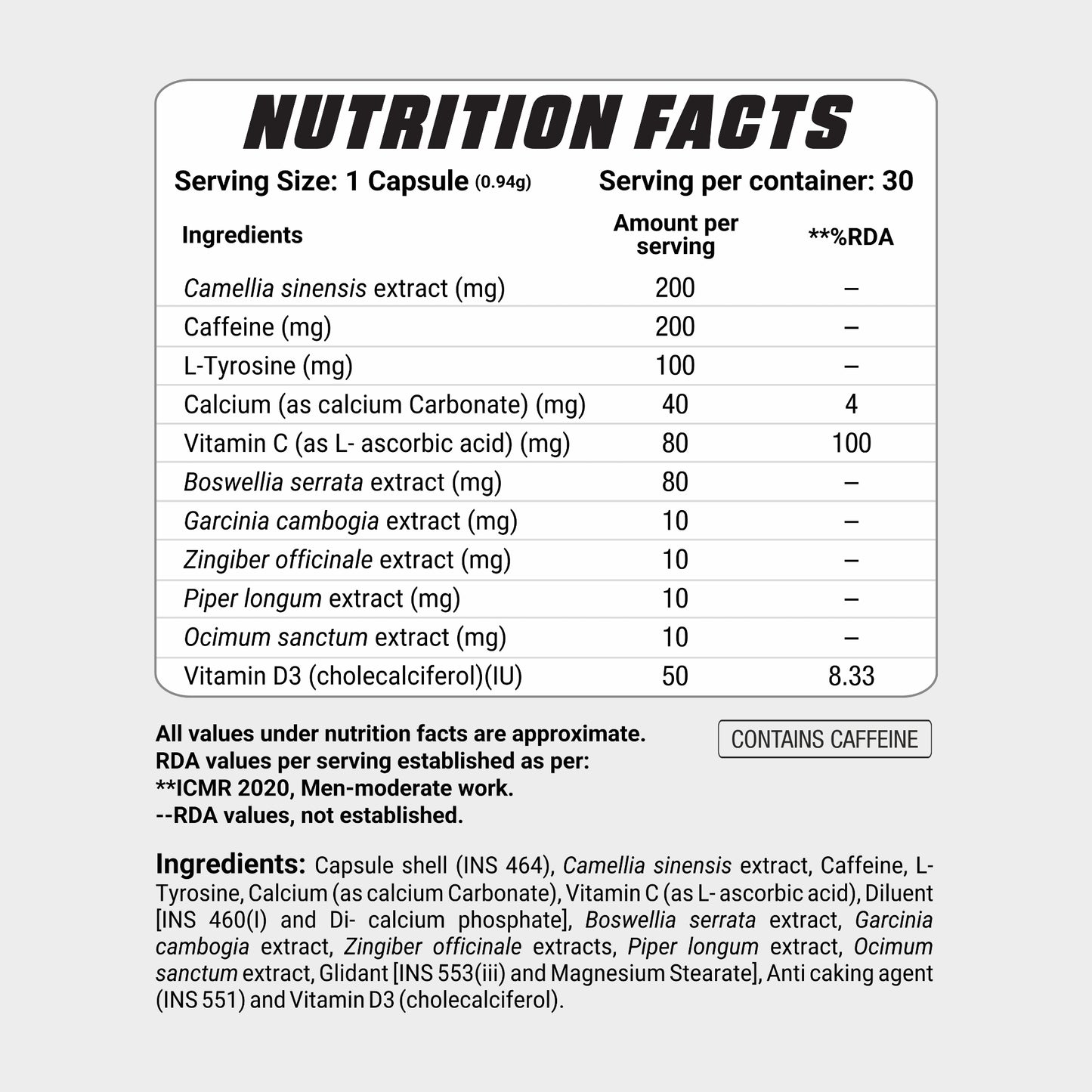 MetaBoost, Natural & Thermogenic Fat Loss Supplement