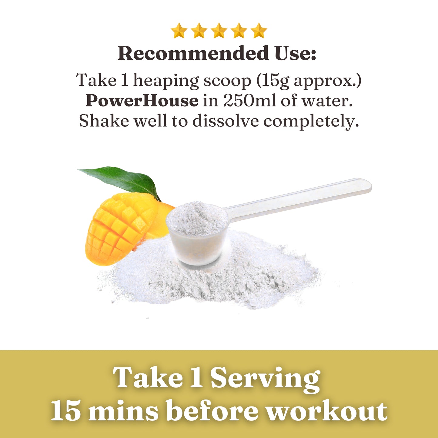 PowerHouse -Mango 450g - 2X Nutrition