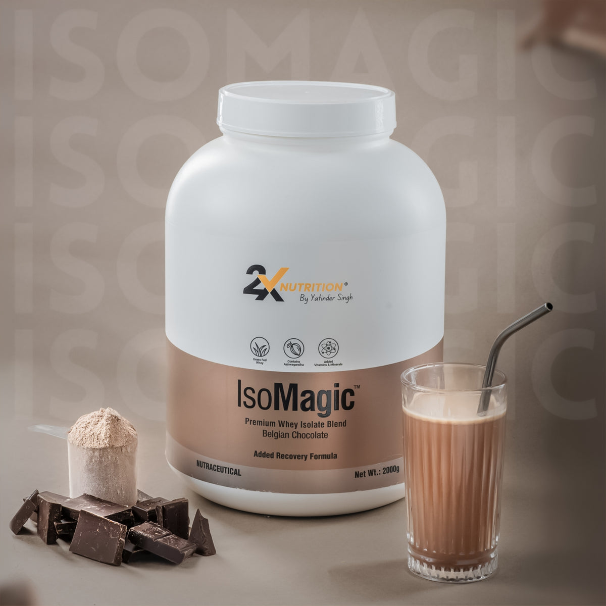 Buy IsoMagic Chocolate 2kg - Isolate Powder – 2X Nutrition